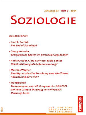 cover image of Soziologie 03/2024